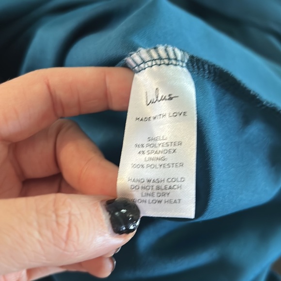 Lulu's Forever Your Girl Teal Blue Bodycon Dress Womens size 1X - Picture 7 of 9